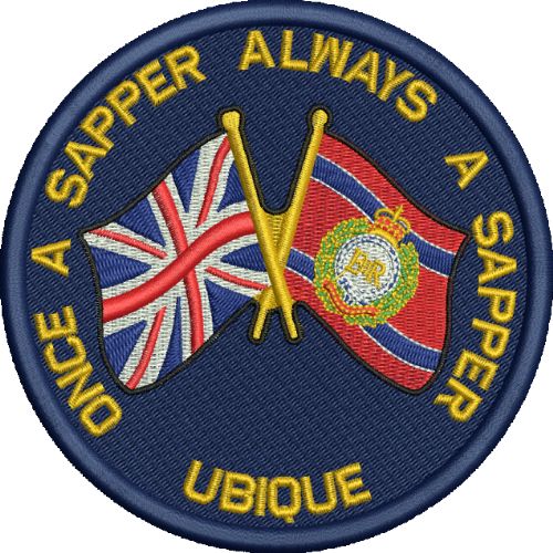 Once a Sapper/Ubique Embroidered badge